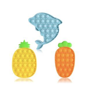 3 Pack of Fidget Pop it Poppers Toys for Toddlers / Kids